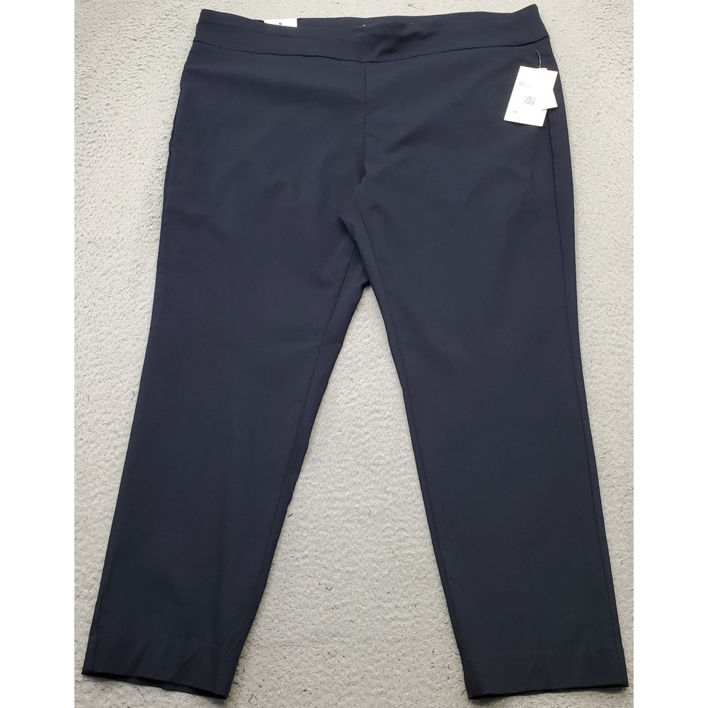 Gloria Vanderbilt Tummy Slimmer Pants Women 20WS Navy All-Around Slimming Effect